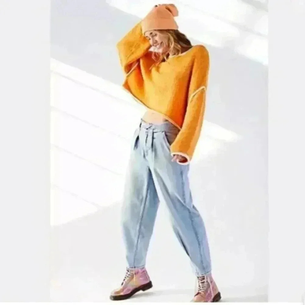 Free People Paloma slouchy belted retro jeans